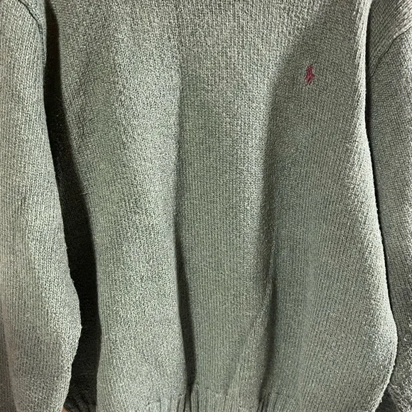 Polo by Ralph Lauren Men’s XL Green Sweater With Burgundy Pony Logo - Picture 4 of 11